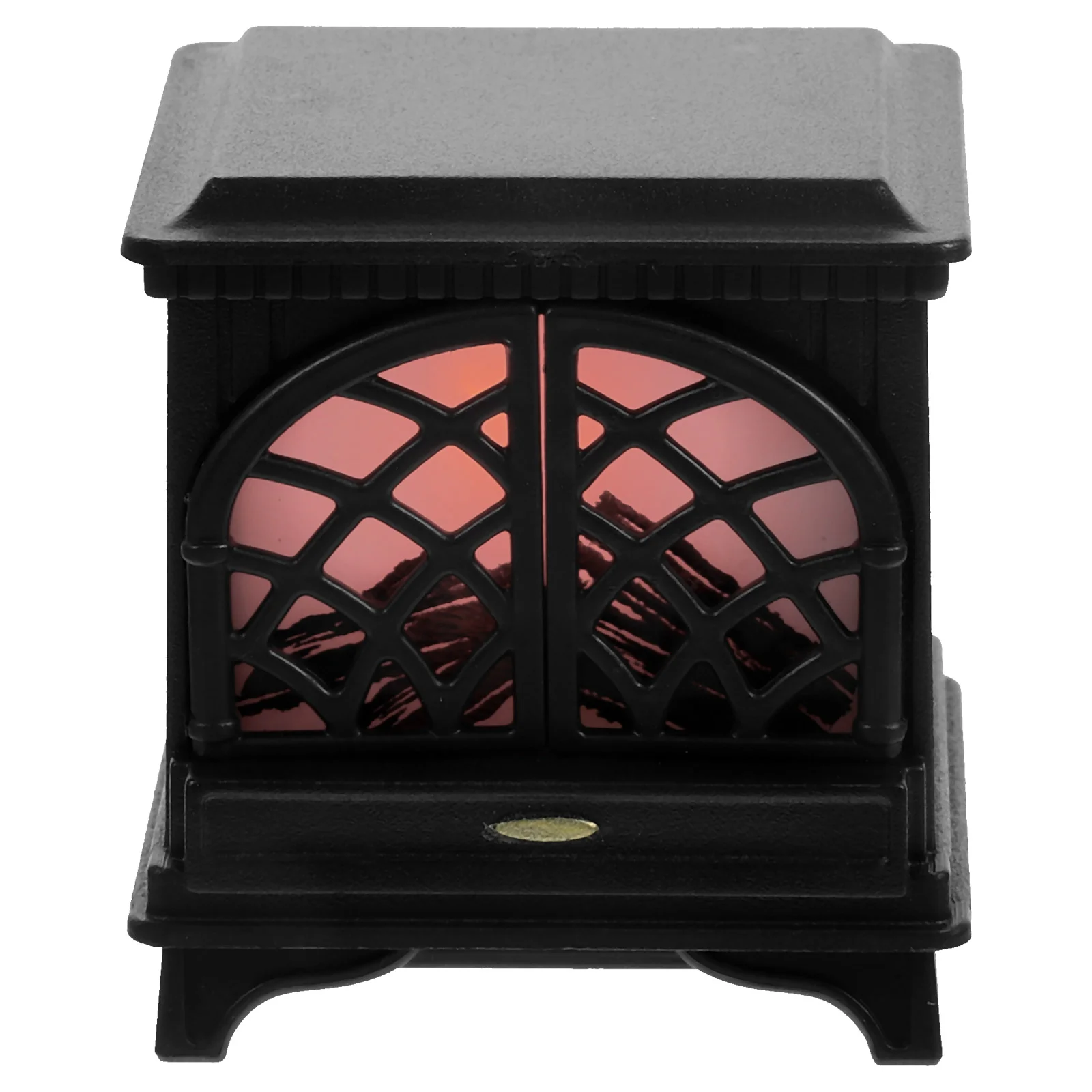 Dollhouse Fireplace Furniture Mini Stove Warmer Simulated Firewood Christmas Decoration Model (Black) Tiny