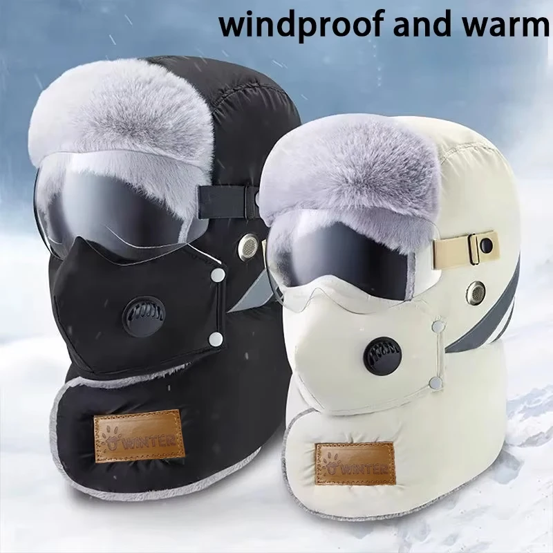 Motorcycle Riding Hood, Windproof and Warm, Thickened and Plush Riding Face Mask, Unisex Head Cover