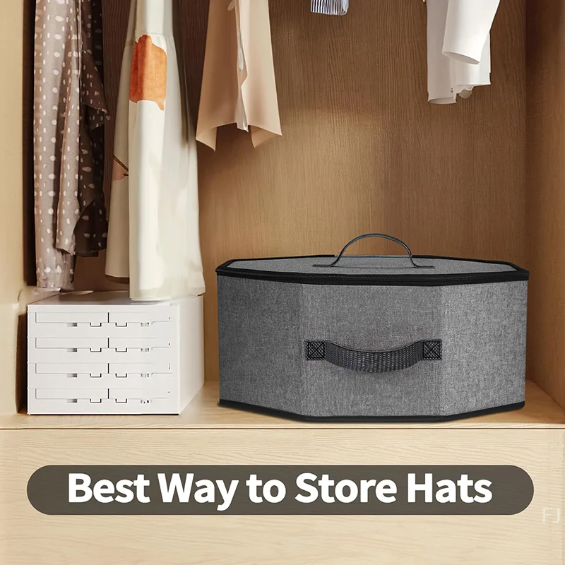 [YU]Adjustable Shoulder Strap Hat Case Deformation-resistant Hat Box Portable Hat Storage Bag With Adjustable For Men For Hats