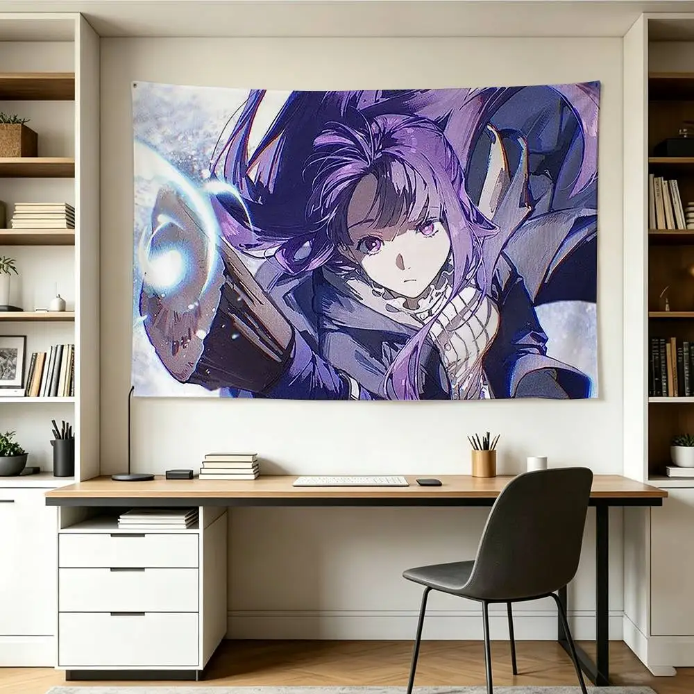 Violet Mage Fern   Flags Wall Hanging Background Art Banner for Bedroom Home Outdoor Decor