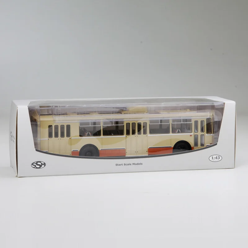 SSM Diecast 1/43 Scale Former Soviet Union ZIU 9 Trolleybus Alloy Car Model Collection Souvenir Ornaments Display