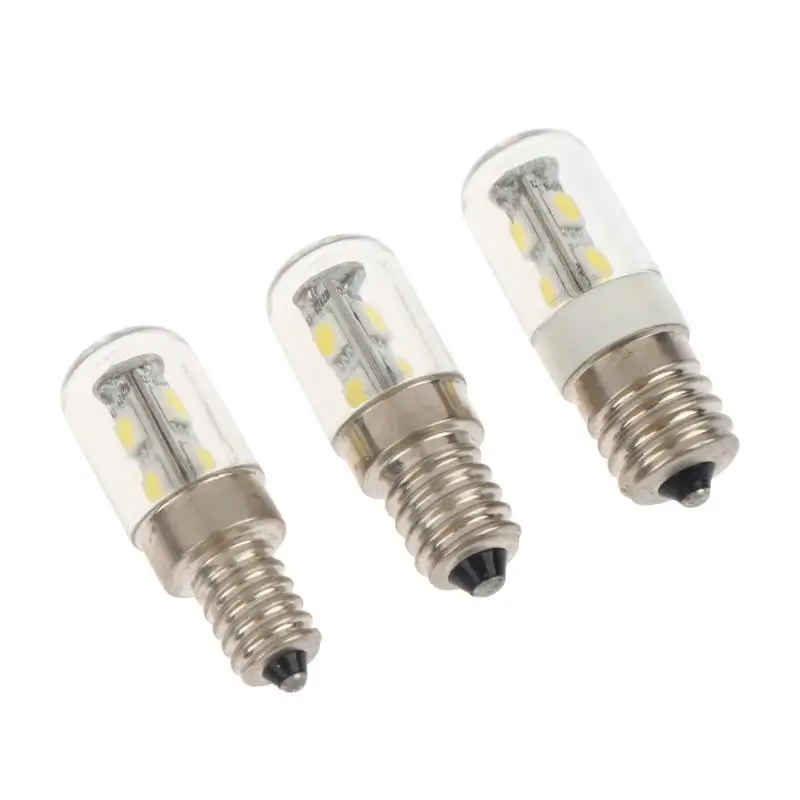 E12 E14 E17 LED Fridge Light Bulb 220V Refrigerator Corn Bulb LED Lamp Cold White Replace Halogen Chandelier Lights