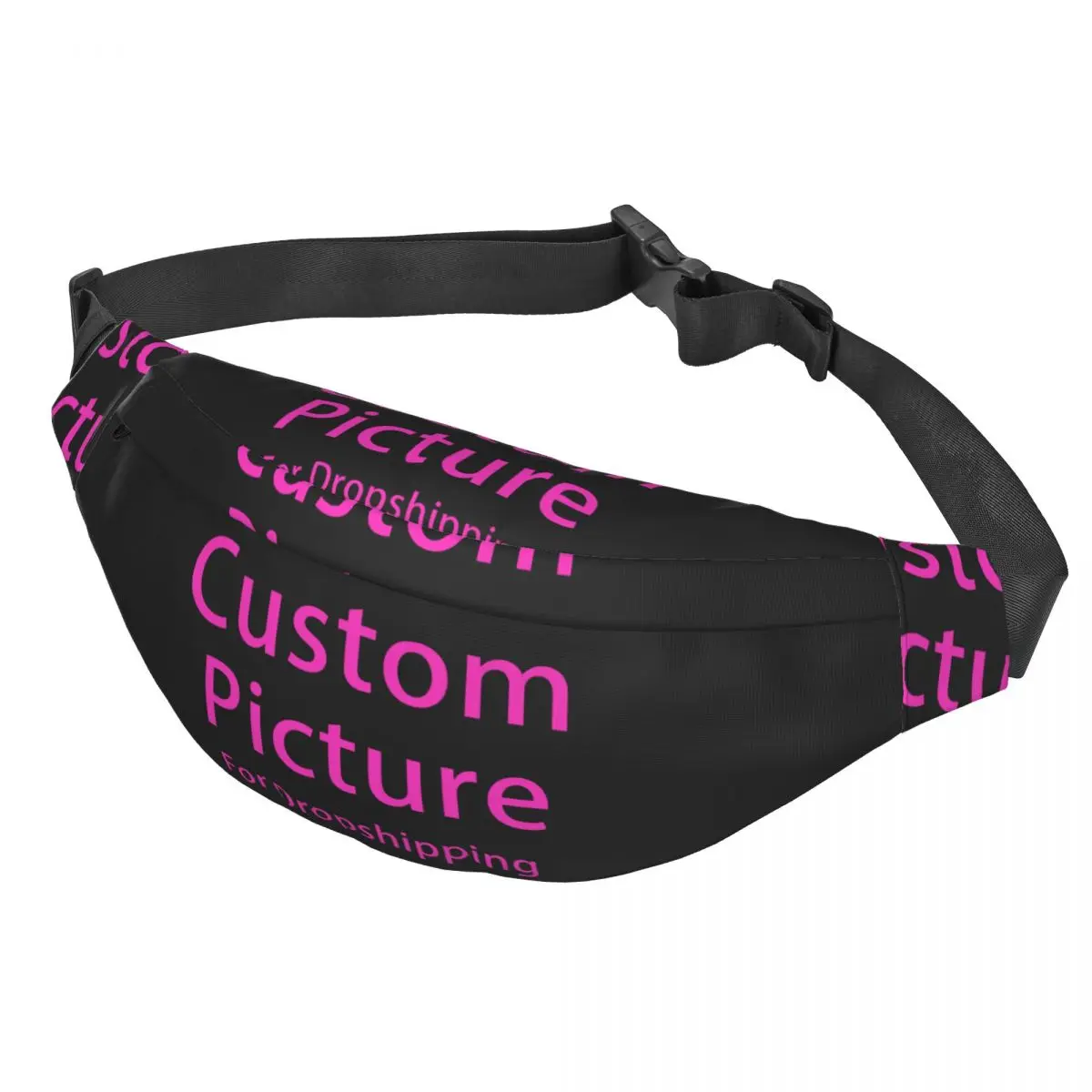 Personalized Custom Photo Logo Fanny Bag Customized Customized DIY Print Sling Crossbody Waist Pack Hiking Phone Money Pouch