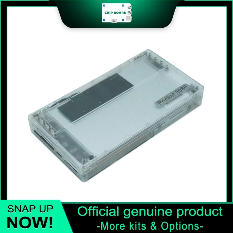 Pocket8086 Retro DOS Mini PC with 8086 CPU, clear case, runs DOS & Windows 3.0.