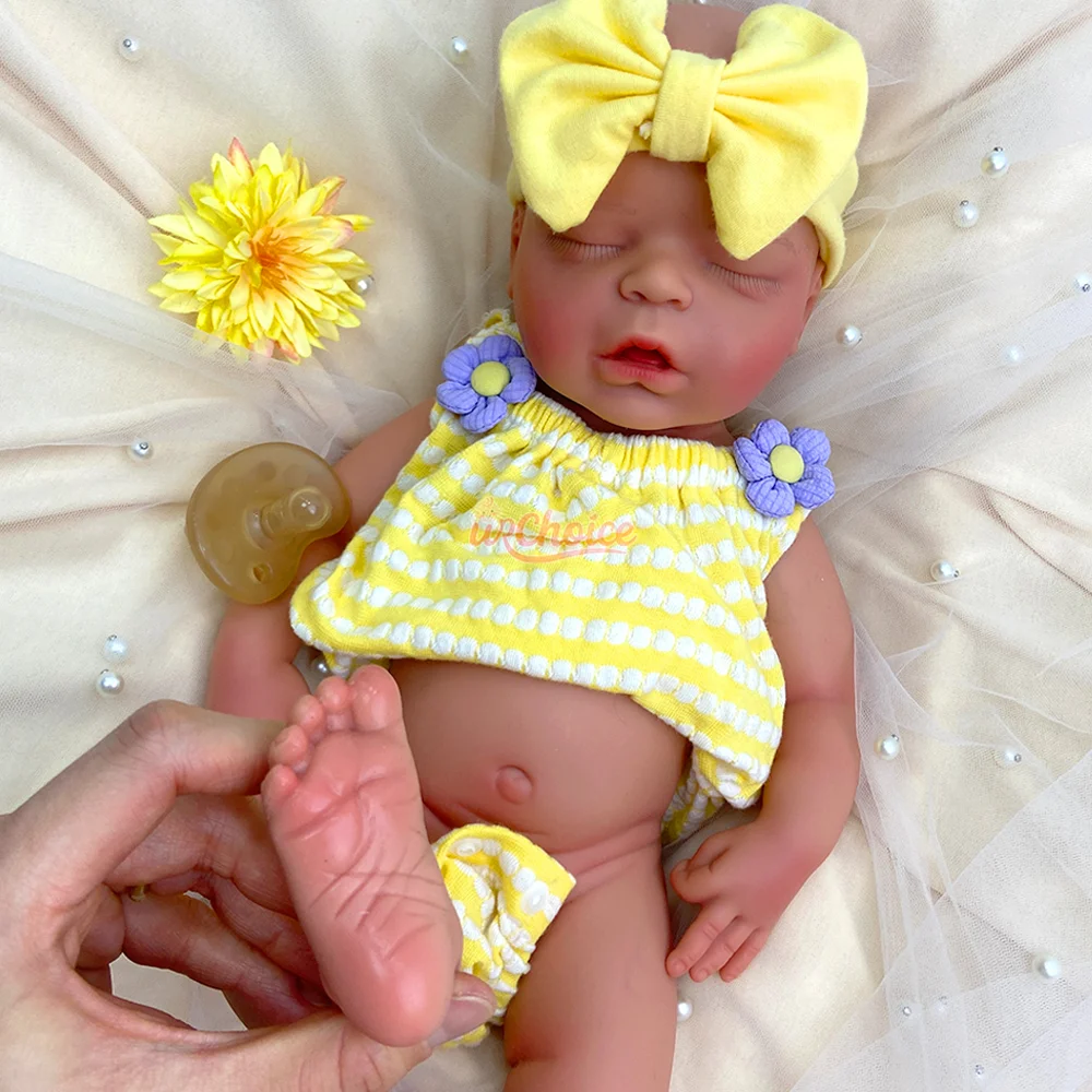 Spain Artist 18Inch Silicone Reborn Baby Doll Girl 3D Painted Skin Lifelike Bebe Muñeca Realistic Sleeping Baby Collectors Model