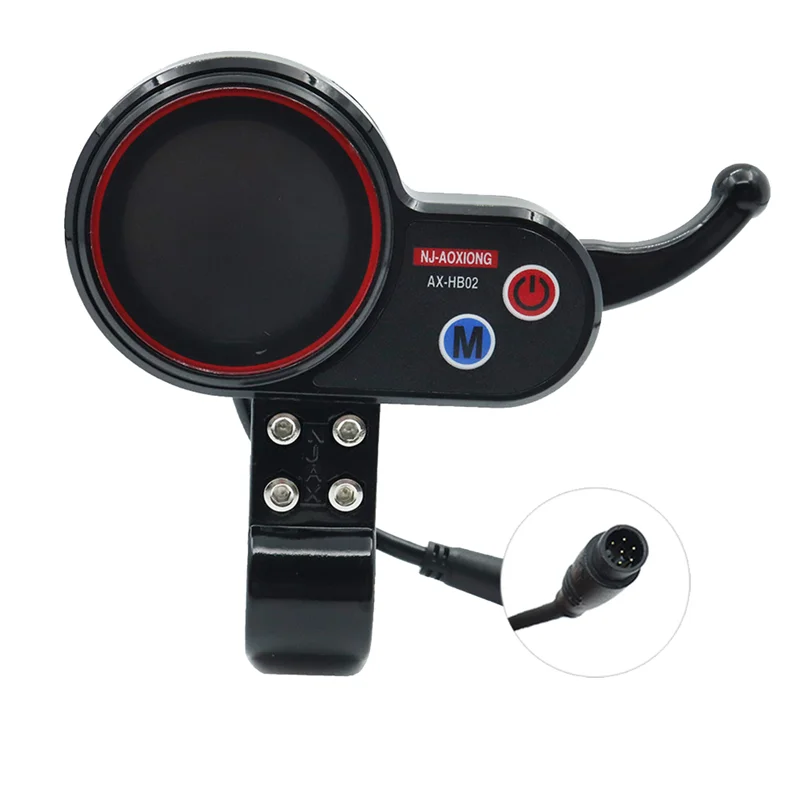 NJ-AOXIONG AX-HB02 Electric Scooter Dashboard Meter 36V 48V Adjustable 6PIN for Electric Scooter