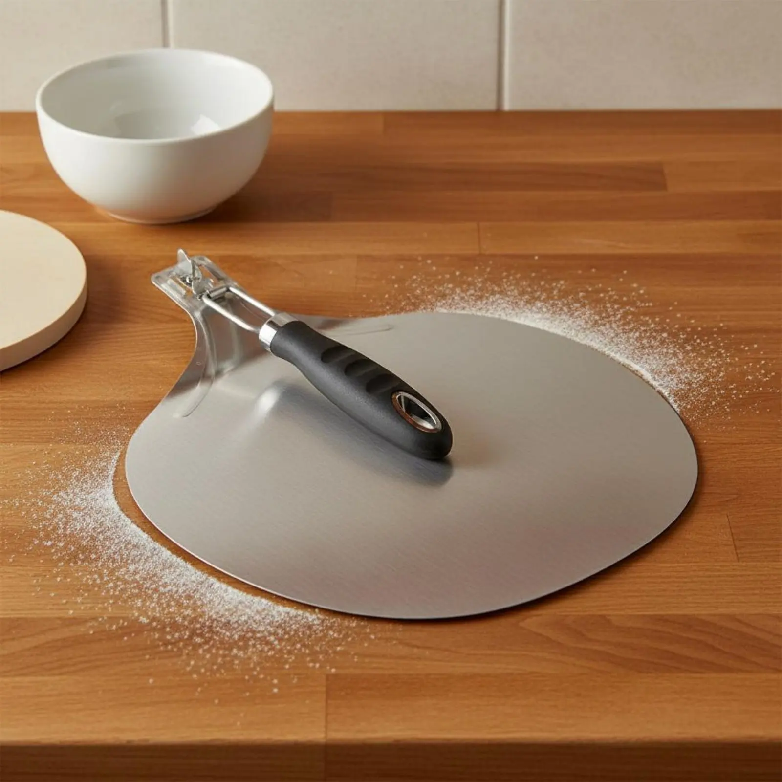 

Stainless Steel Pizza Peel Foldable Folding Pizza Peel Baking Tool Long-Lasting Lightweight for Outdoor Cooking