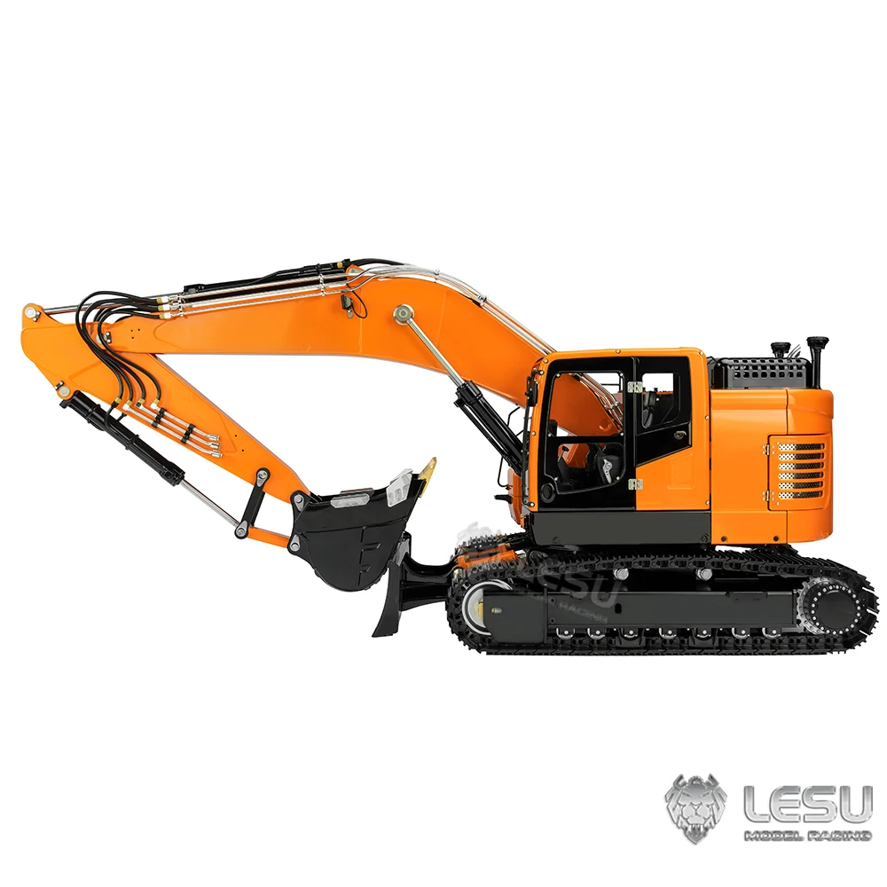 LESU Aoue ET26L RC Koparka hydrauliczna 1/14 Metalowa 2-ramienna koparka ze światłami Zdalnie sterowana malowana zmontowana zabawka model TH23047