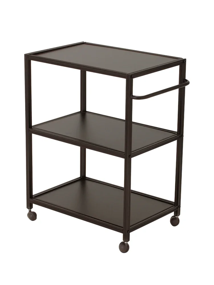 Furniture Cart Beauty Salon Trolley Three Floor Hairdressing Rack Barber Shop Tool Cart Instrument Rack Bathroom Glass Shelf