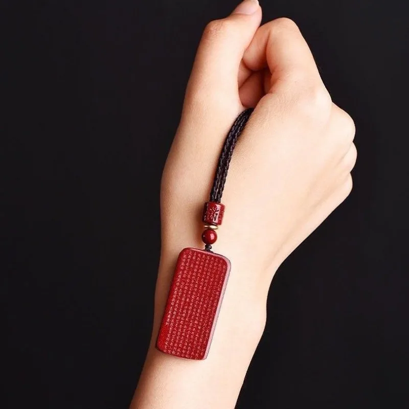 고순도 진사 펜던트 남성용 목걸이, 여성용 스웨터 체인 펜던트, 부적 액세서리