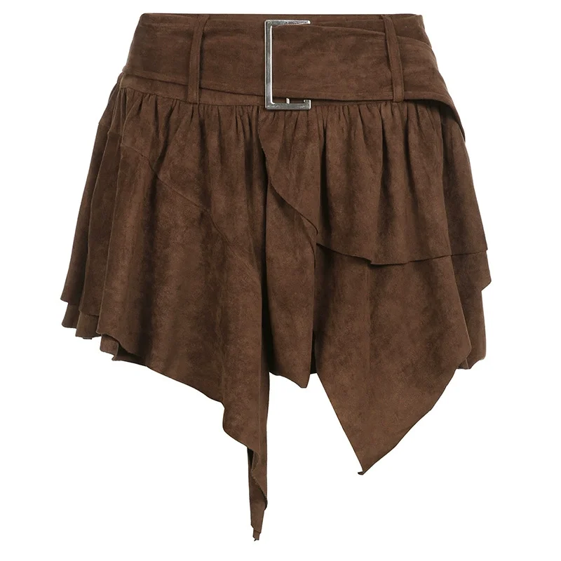 Skirt for Women 2025 Summer New Retro Multi-Layer Spicy Girl Half Skirt with Irregular High Waist and Leg Length A-Line Skirt