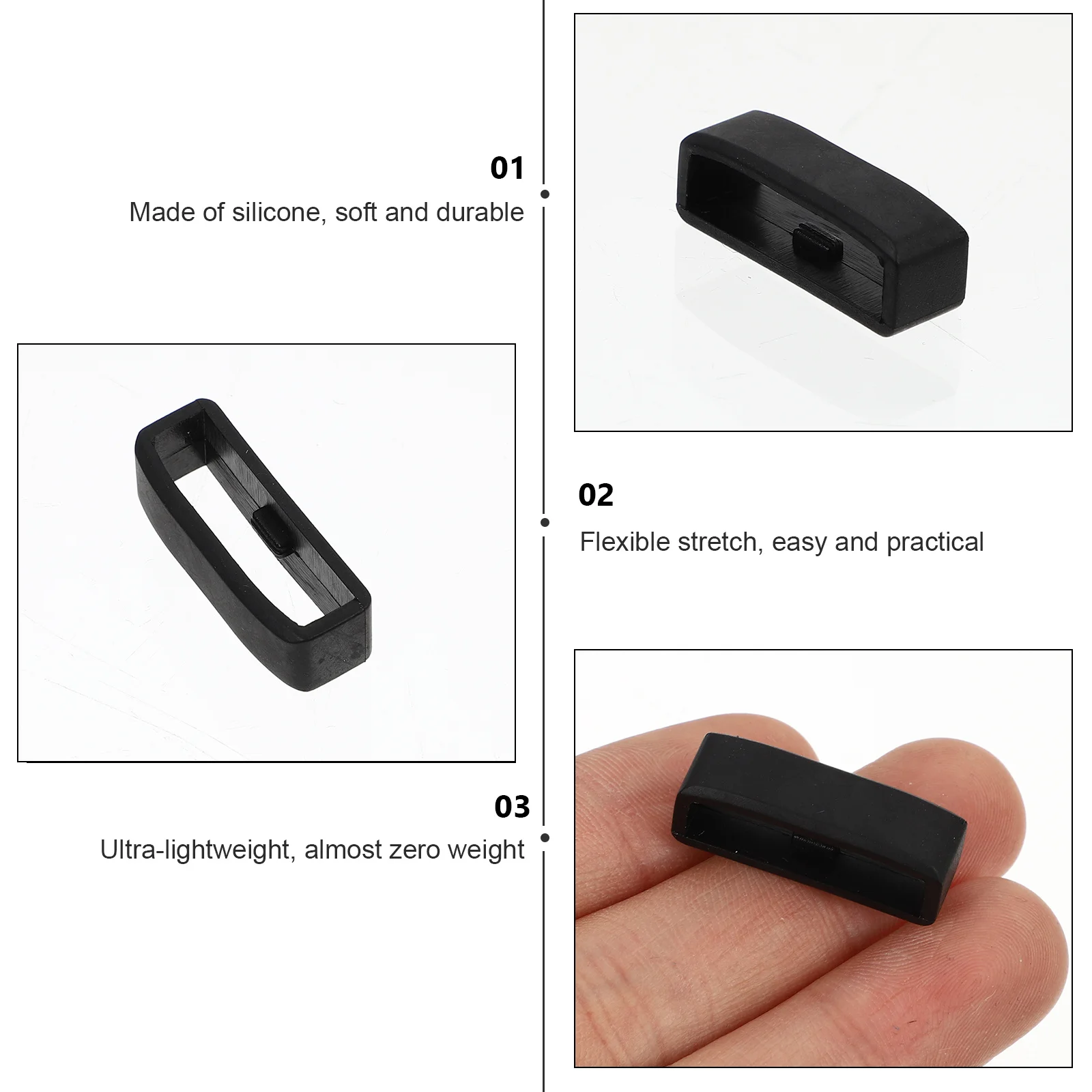 10 قطعة حلقات حزام ساعة سيليكون لينة دائم استبدال حلقة مكافحة خسر حزام حامل متوافق مع Polar A360 Smartwatch #6