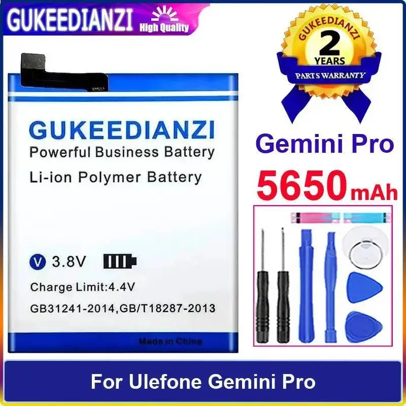

5650Mah Reliable Replacement Mobile Phone Battery For Ulefone Gemini Pro