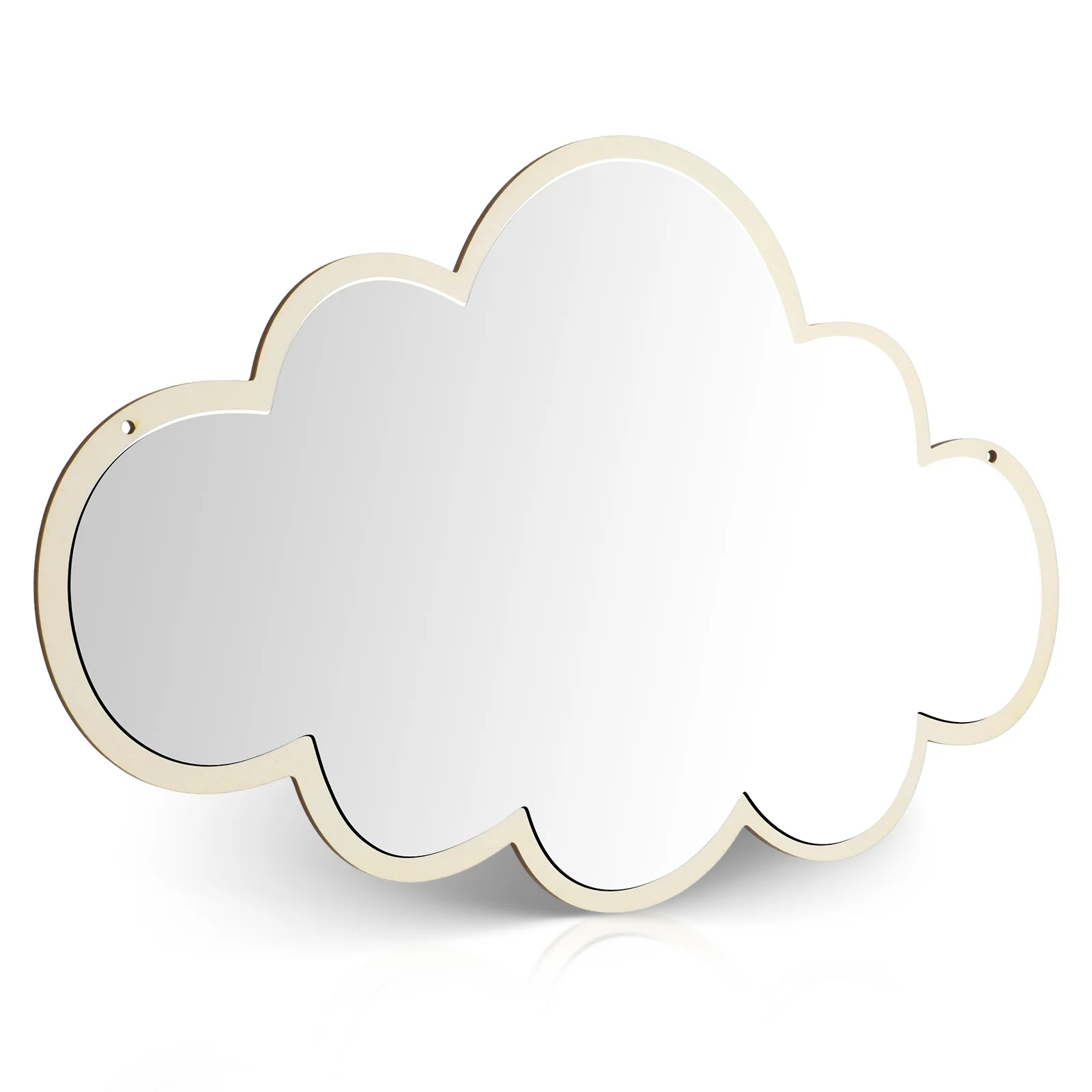 Shatterproof Mirror Cloud Shape Wall Art, não vidro, seguro para meninas, quarto e berçário, decoração da casa