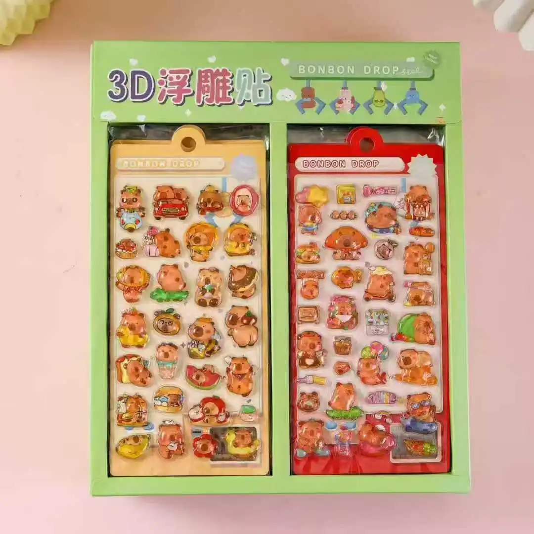Lindo Sanrio dibujos animados Kuromi My Melody Cinnamoroll 3D pegatinas tridimensionales en relieve decoración del teléfono móvil regalo de vacaciones