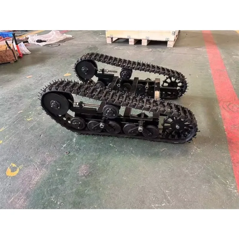 All-terrain electric vehicle rubber stairs climbing crawler robot chassis platform chassis chassis crawler rubber crawler