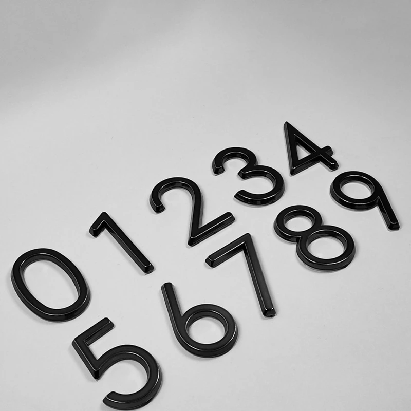 2-Inch House Number For Outdoor Mailbox Number Address Number Sticker For Home Office House Number (Black, 10 Pcs)
