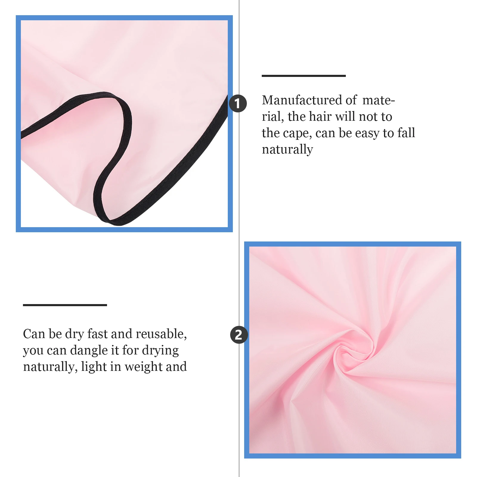 

2pcs Waterproof Hairdressing Shawl Salon Cape Hair Cutting Smock Reusable Light Durable Non-Stick Apron For Styling Dyeing