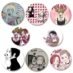 Cute Anime Girl Nana Backpack Figure Lapel Pins Cartoon Badge Accessories Clothes Decoration Handmade Tinplate Brooches Gift