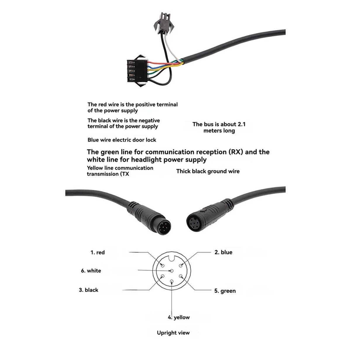 

2025 + Electric Bike Intelligent Display X3 24V 36V 48V Colorful LCD Display 6pin SM Connection Plug