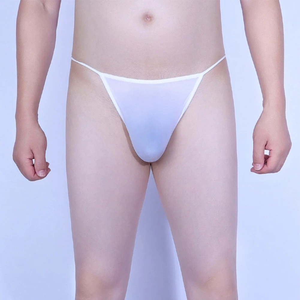 

1pc Casual Mens T-back Low Rise Elastic Briefs G-strings Thongs Underwear Comfortable Sexy Man Panties Pouch