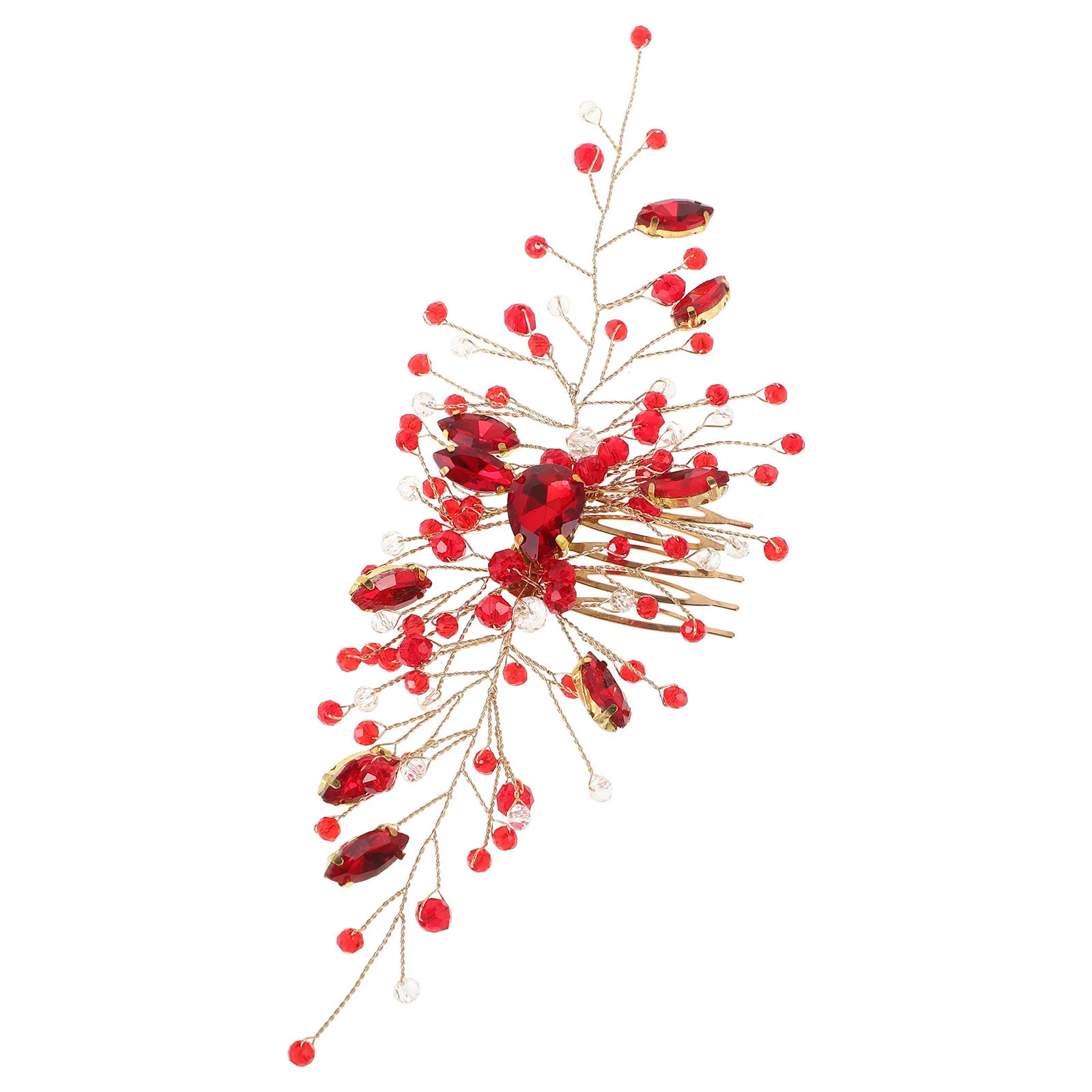 

Bridal Hair Comb Crystal Wedding Accessory Shiny Elegant Headdress for Bride Bridesmaid Party Event Wearable Stable Design