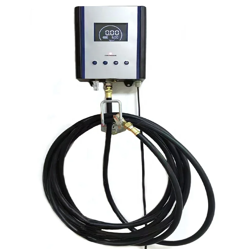 Fully automatic tire inflator, car wall mounted tire inflator, tire pressure gauge, automatic gas dispenser, tire inflation pump