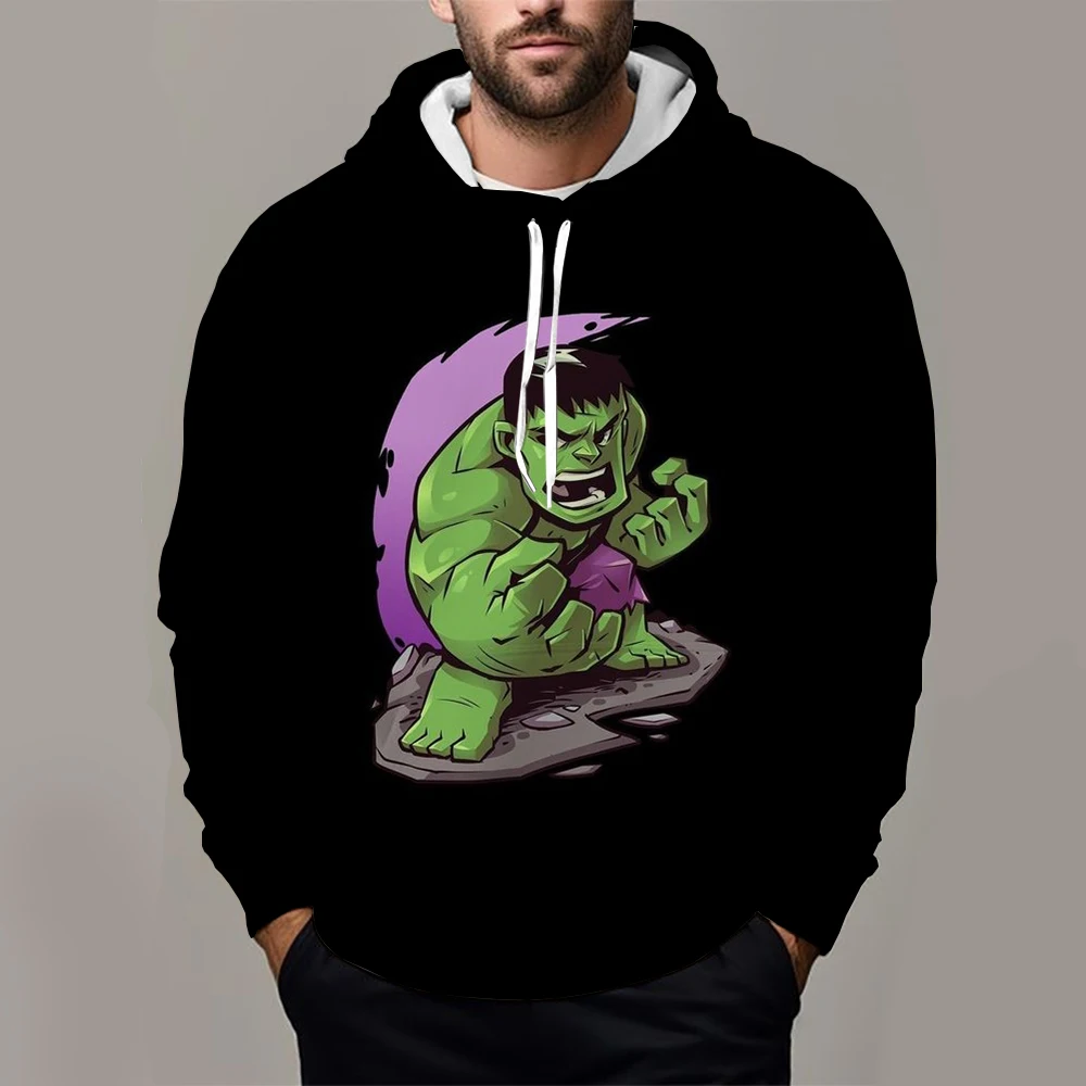 Marvel Hulk print 3D Print Hoodie, Cool Hoodies Mens,Spring Autumn Pullover Hooded Sweatshirt,Oversized Harajuku Y2k Clothes