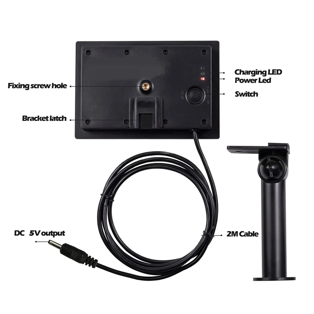 لوحة شمسية 4 وات مقاومة للماء تعمل بالطاقة الشمسية من النوع C USB مع جهاز تحكم عن بعد لكاميرا الأمان #1