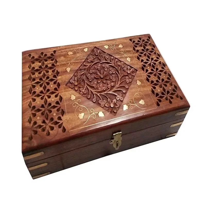 

Multifunctional Small Modern Ins Style Wooden Storage Box High Quality Folding Furniture with Glass Gifting Kitchen Use