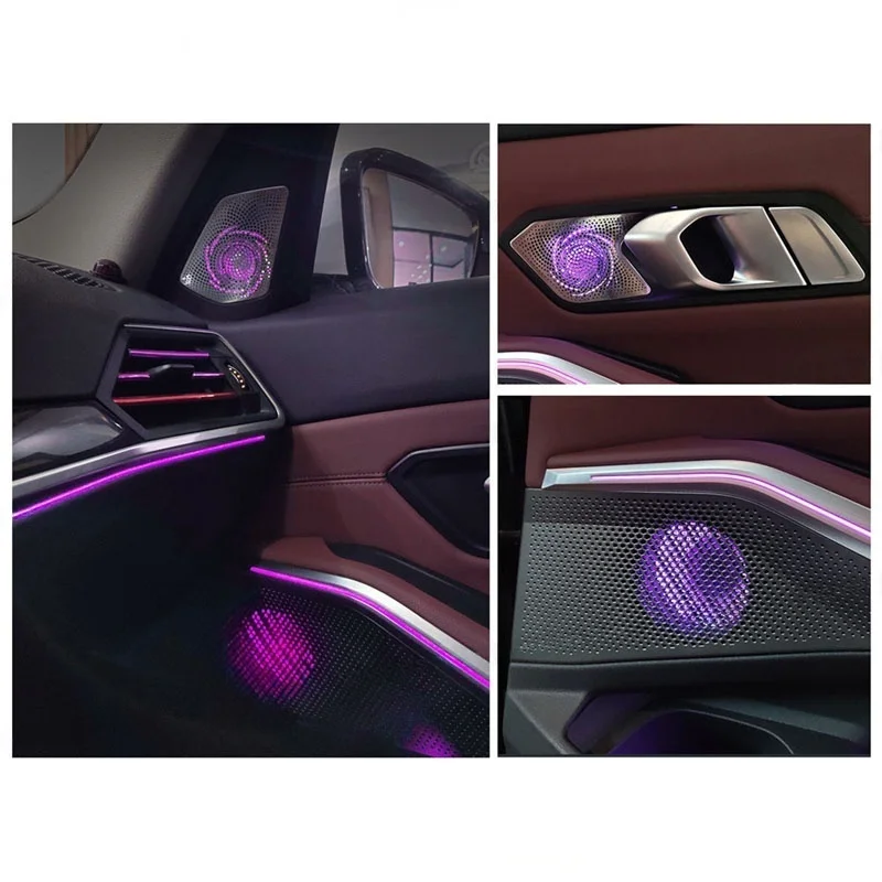 Ambient Light Speaker Cover for BMW 3 Series G20, BMW G20 LED Speaker Grille Audio Upgrade Midrange Tweeter Grille