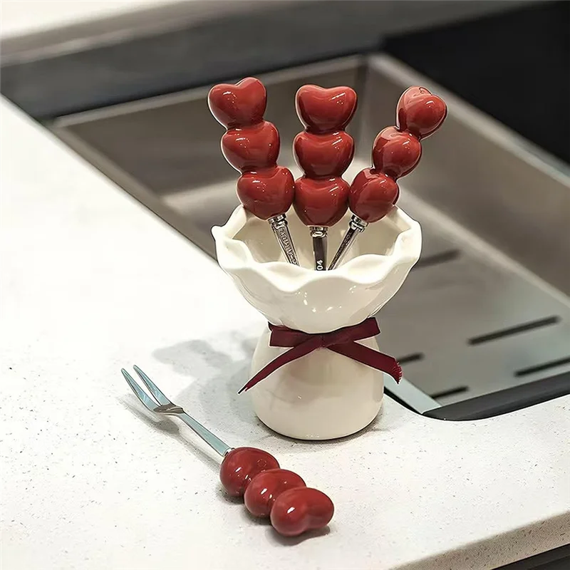 ABDJ-Muchedor de fruta para el hogar, tenedor de postre, estilo moderno para decorar la mesa de comedor para cumpleaños, reuniones familiares