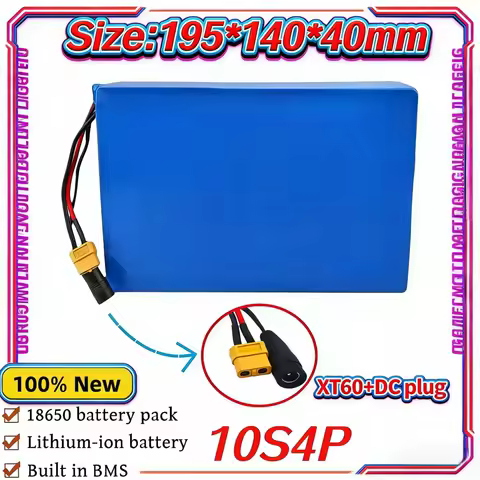 10s4p battery pack 36v 12000mAh rechargeable battery with BMS for 42V commuting tools,built-in 18650 lithium battery pack.