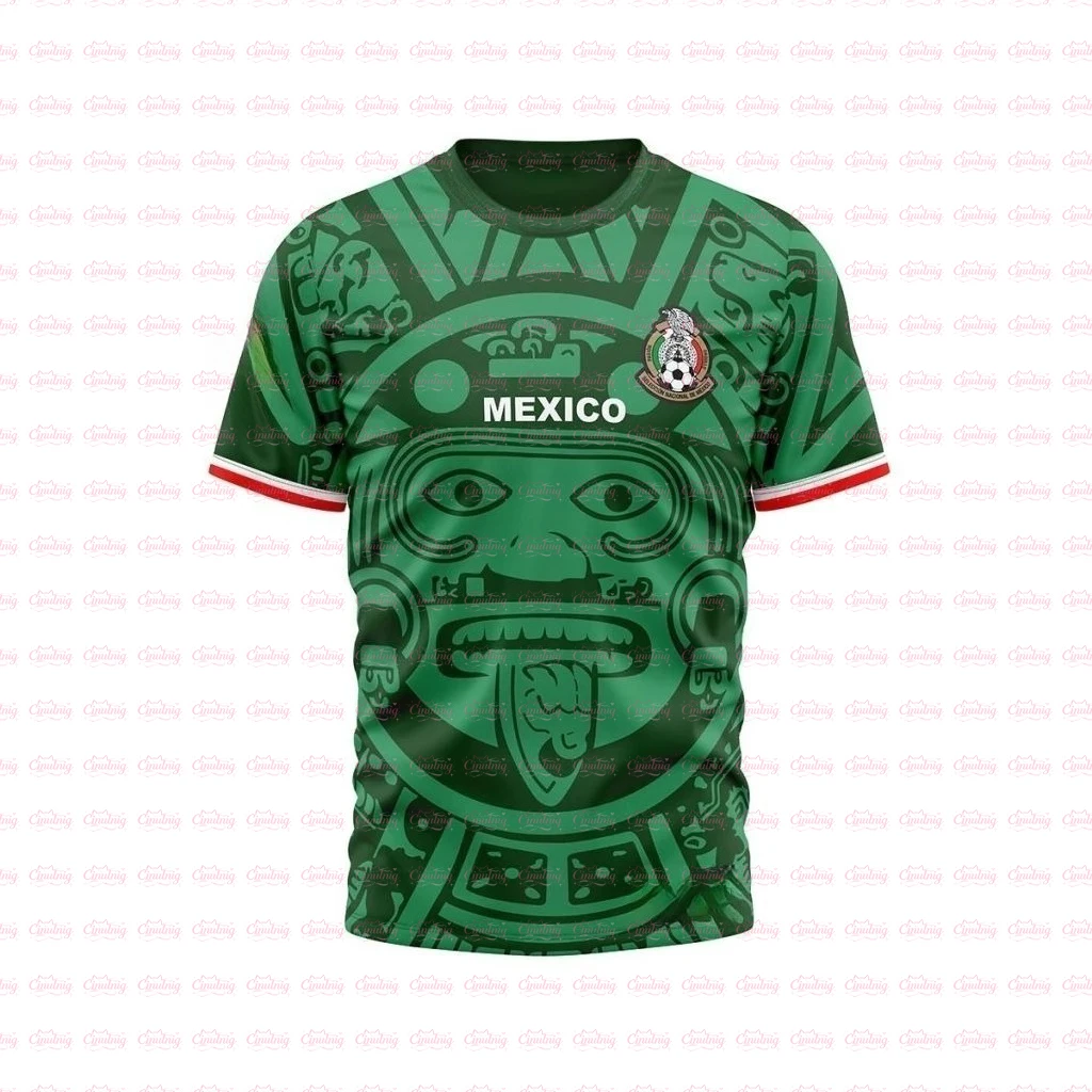 

Football Vintage Mexico Unisex All Seasons Matching Family Outfits Father Mother Kids Soccer Themed Clothing Sets