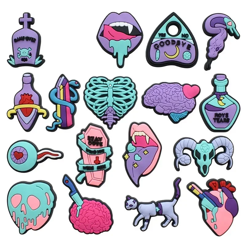 Shoe Charms for Crocs Accessories  Halloween Shoes Charm for Croc Decorations Pins Men Accessory Jeans Woman Clogs Clips Badges