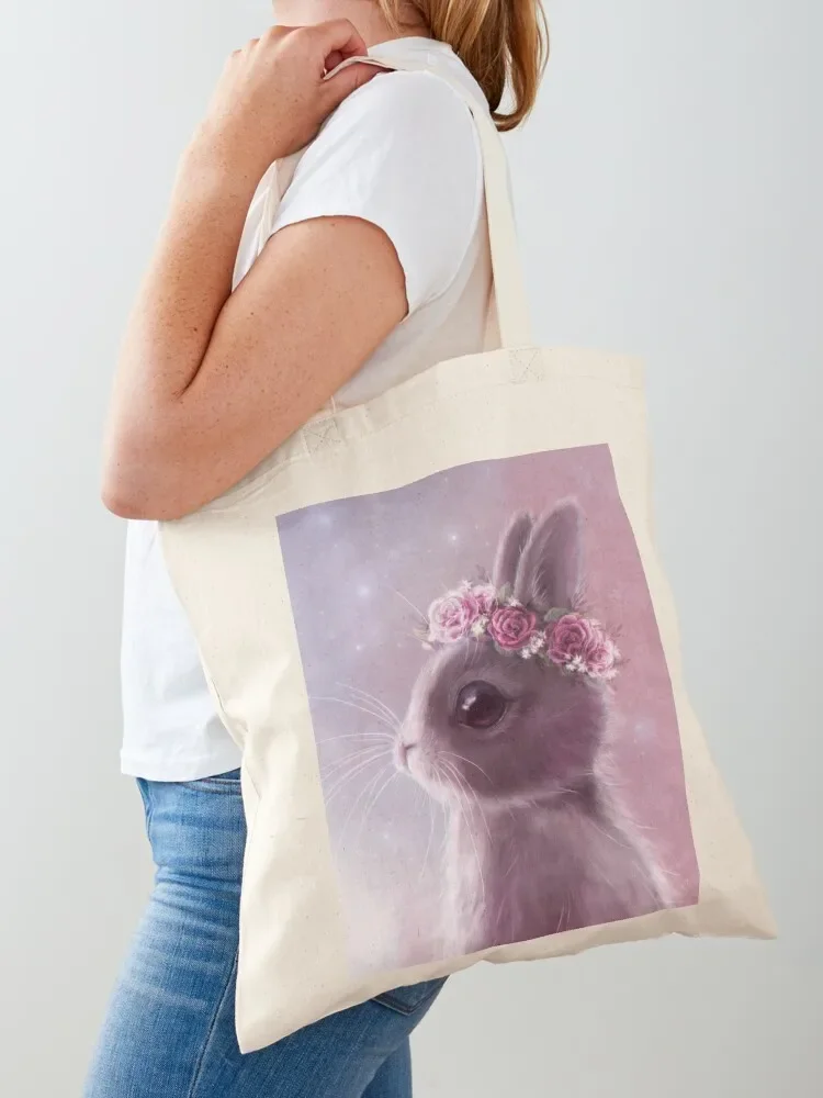 Fairy bunny Tote Bag bags for women shopping bags foldable Cloth bags shopper bag woman Tote Bag