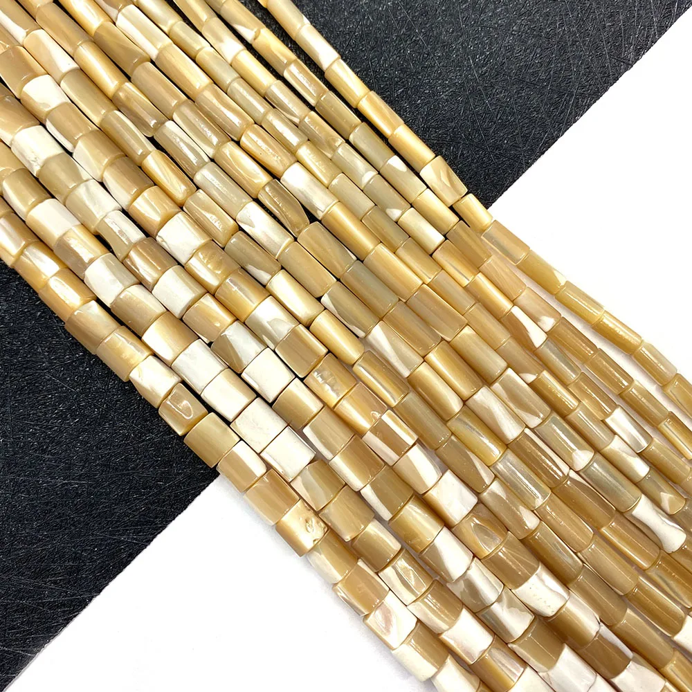 Natural Shell Cylindrical Beads 5x10mm Mother Of Pearl Loose Beads, Charm Ladies Jewelry DIY Necklace Bracelet Accessories