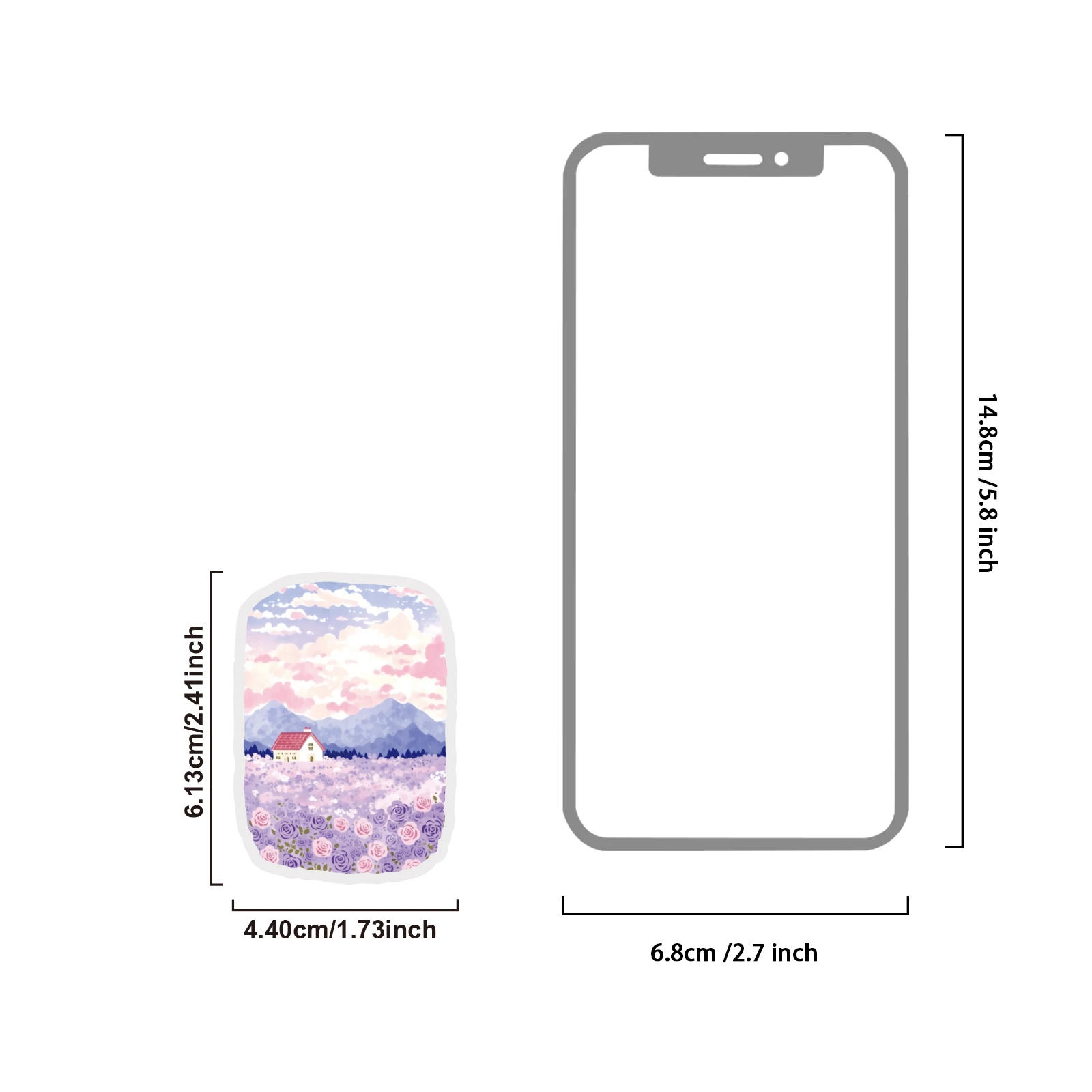 Etori Life 30Pcs Purple Lavender Scenery Journal Stickers Dreamy Healing DIY Decorative Stickers Suitable for Laptops, Suitcases, Water Bottles, Guitars, Photo Albums, Scrapbooking Supplies, Room Decoration, Office Decoration Accessories, Aesthetic Art, School Supplies, Birthday and Holiday Gifts, Party Stickers, Cycling Decals, Multi-Purpose Stickers, Korean Stationery, Children's Stickers