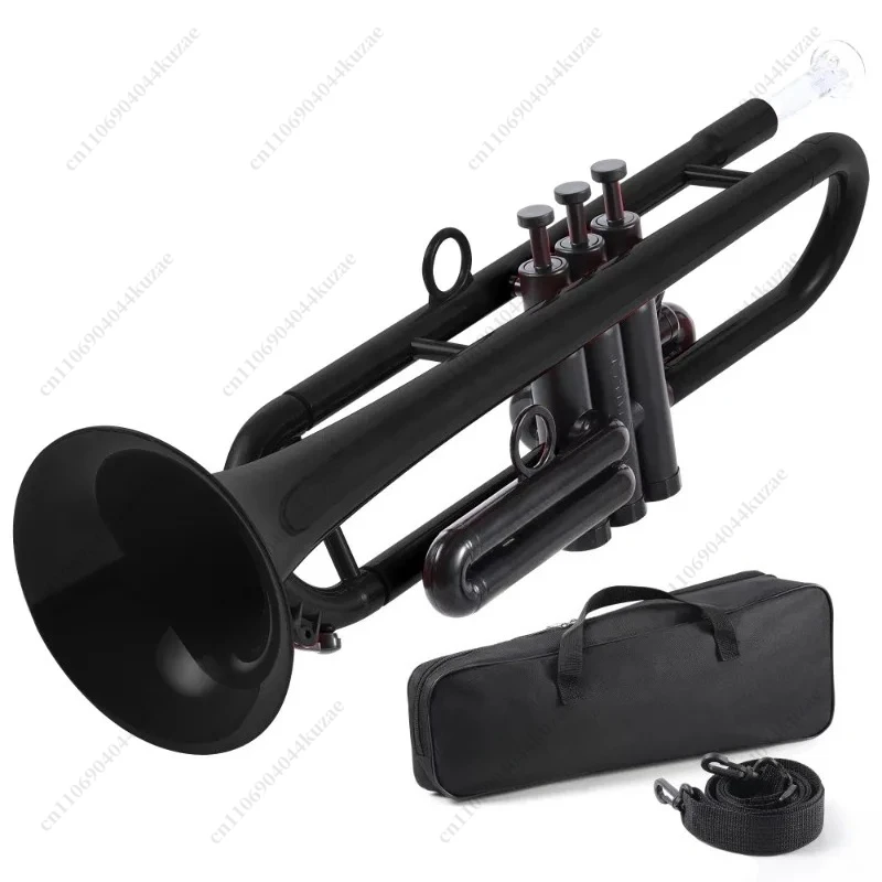 B-flat & C-flat Plastic Trumpet - Musical Instrument for Adults, Children, Beginners & Professional Students