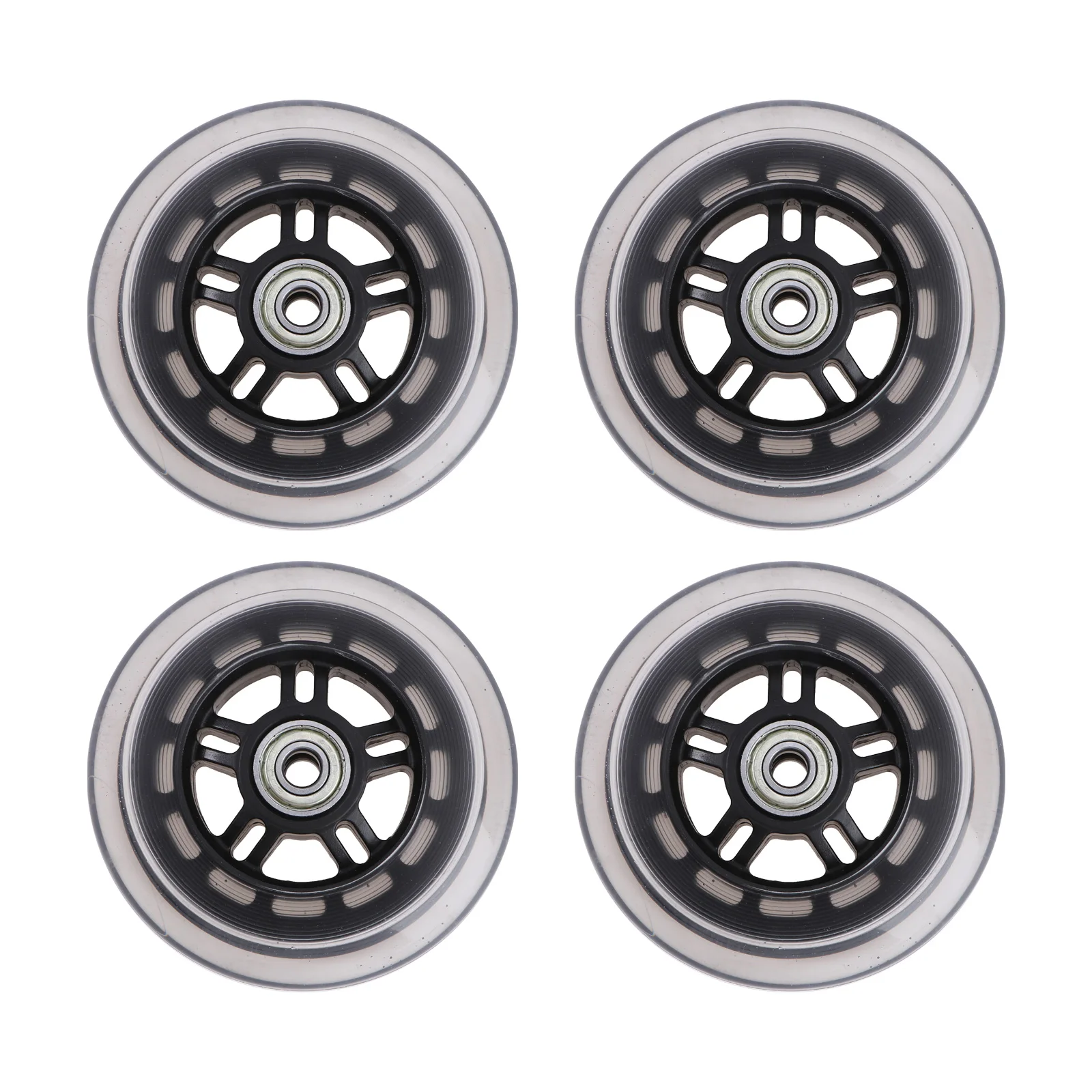 

4 Pcs Wear-resistant Wheels Scooter Component Transparent Pu Rough Road for Daily Practice