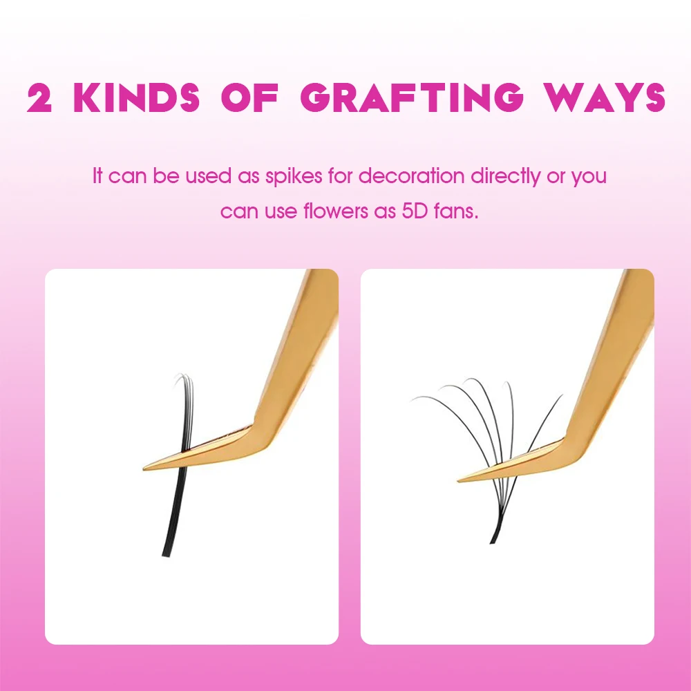 شعار خاص مخصص 5D فلورا الرموش 0.07 مللي متر سمك جودة عالية كوريا PBT الألياف المواد رمش ملحقات من MASSCAKU