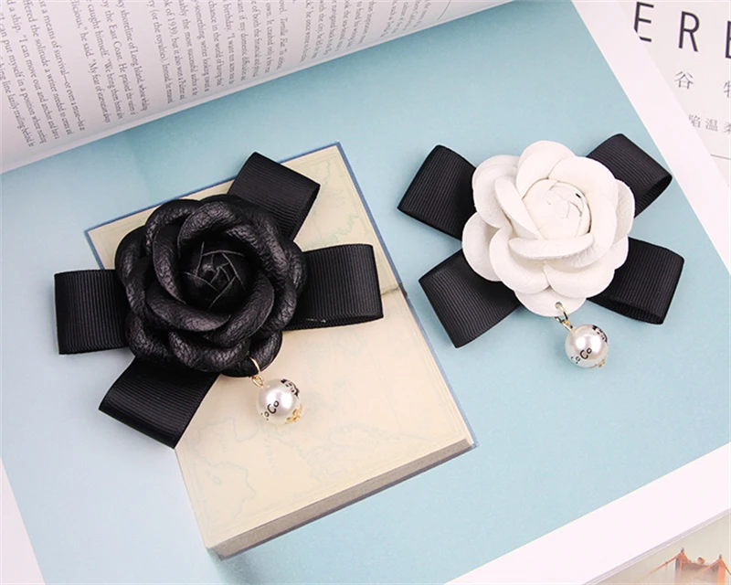 Camellia Handmade Pearl Bowknot Diy Hair Accessories Corsage Collar Flower Clothing Ladies Bag Keychain Mobile Phone Case Chain