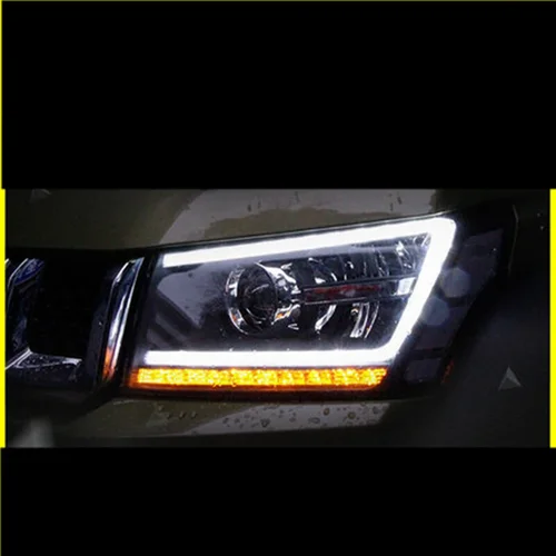 베이징 bj40 플러스 용 LED 헤드 라이트 쌍 크세논 DRL 주간 주행 등 노란색 방향 지시등 Автомобильные лампы