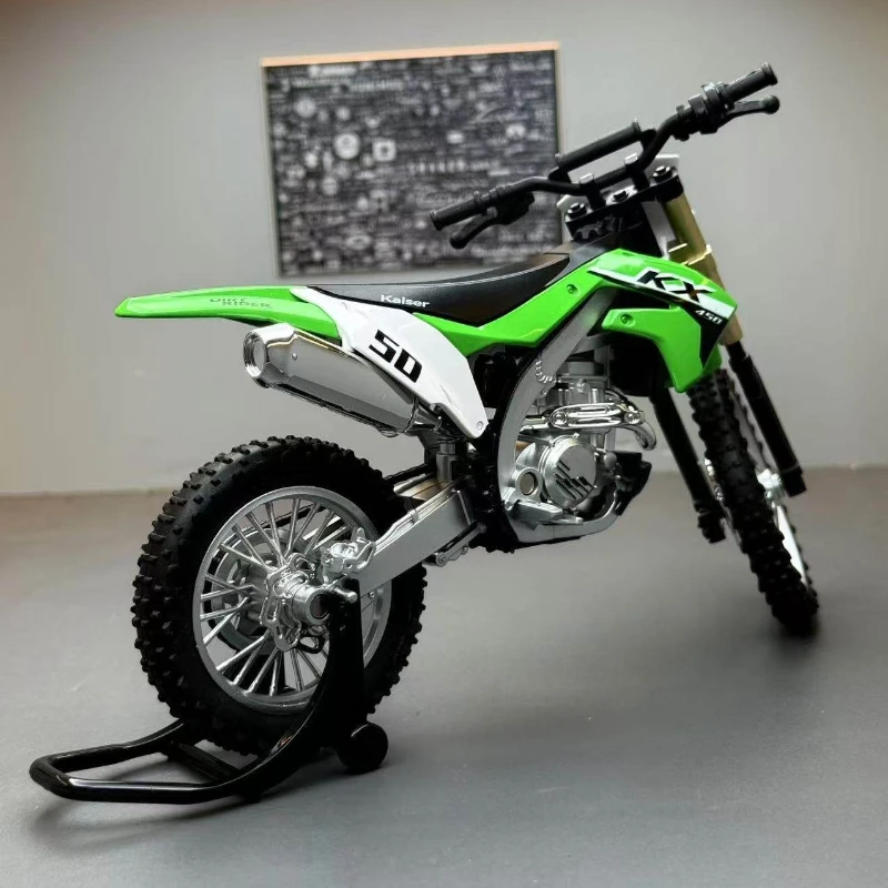1:12 KX450 오프로드 오토바이 합금 모델 시뮬레이션 다이캐스트 스트리트 크로스컨트리 오토바이 모델 어린이 선물