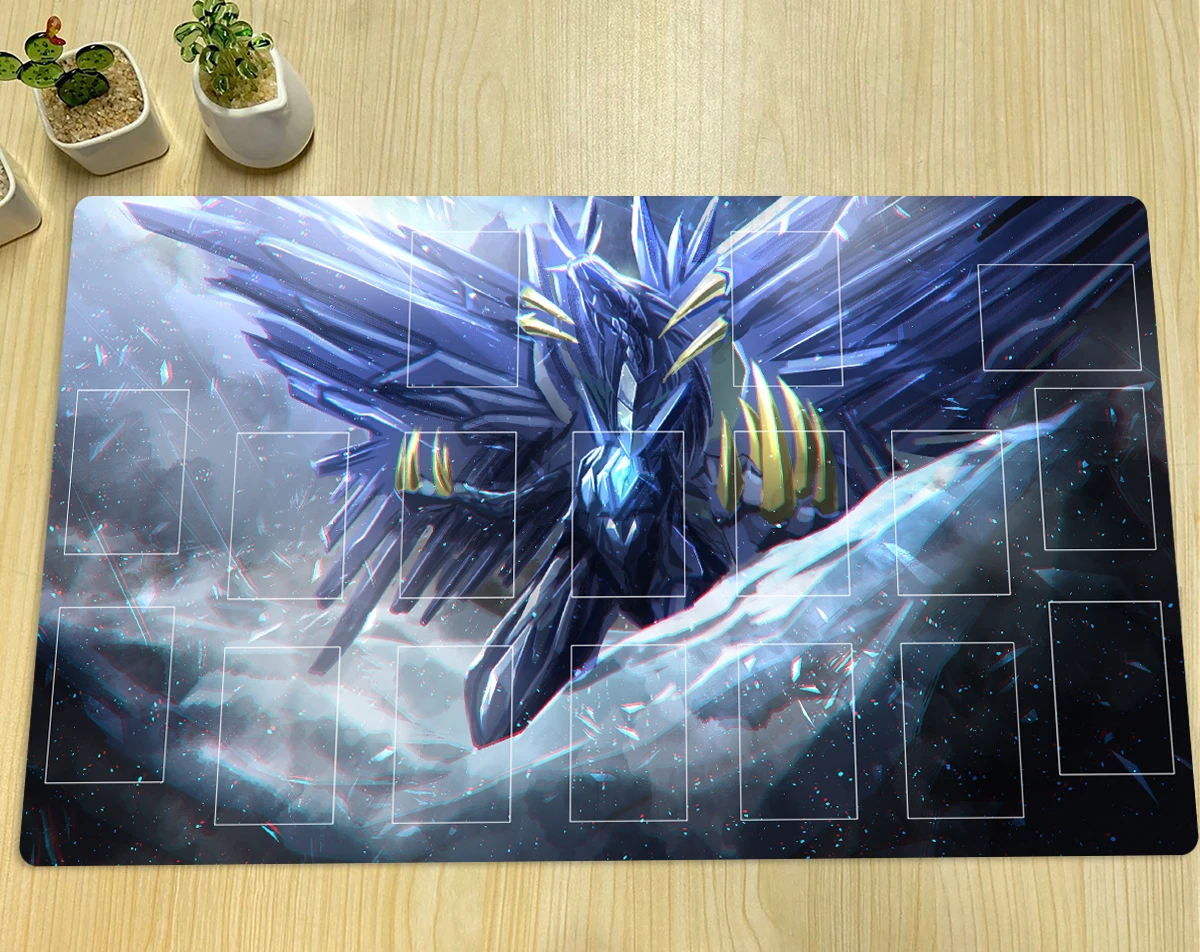 YuGiOh Playmat Adamancipator Ressuscitado-Dragite mat TCG CCG Board Game Trading Card Game Mat Anime Mouse Pad Rubber Zone & Free Bag