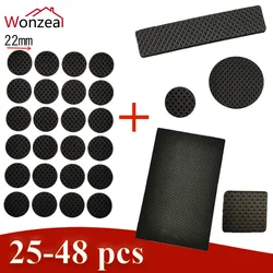 Almohadillas de fieltro autoadhesivas para muebles, alfombrilla antideslizante resistente a arañazos, parachoques, accesorios protectores de Silla, DIY, color negro