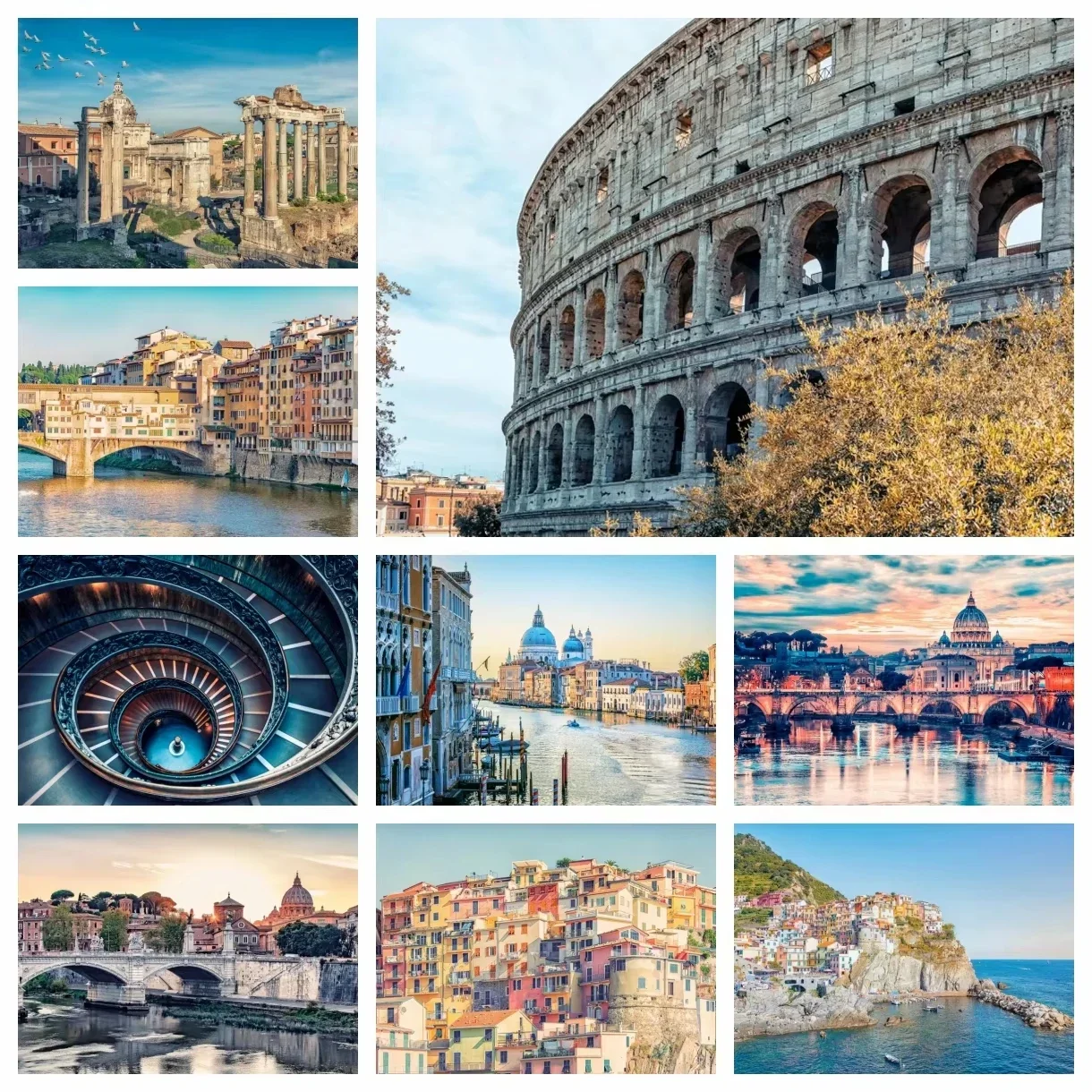 

Jigsaw Puzzle 1000 Pieces Beautiful Italian Cities Florence Rome Tuscany And Manarola For Adult Stress Relief Puzzle Fun Present