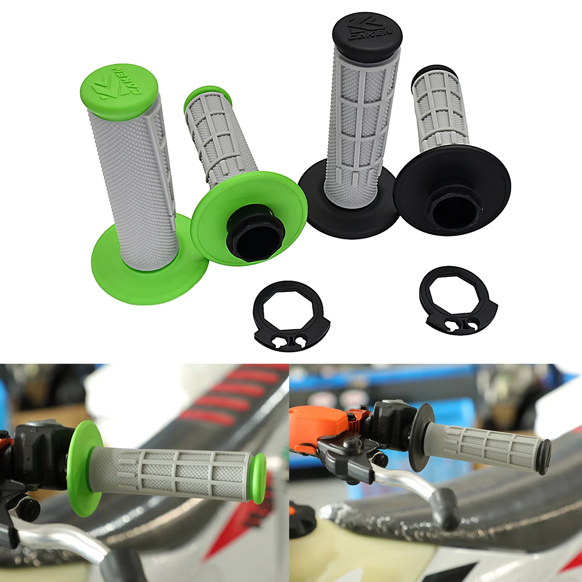 

For KAWASAKI KX250F KX450F KLX125 KLX250 KX 250F 450F Dirt Bike 2004-2018 Motorcycle Handlebar Lock-on Grips Throttle Tube