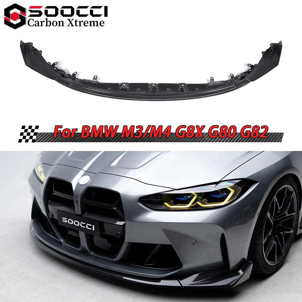 

CS Style Dry Carbon Fiber Front Lip for BMW G80 G81 M3 G82 G83 M4 Upgrade Splitter Bumper Lip Chin Spoiler Body Kits 2021-IN