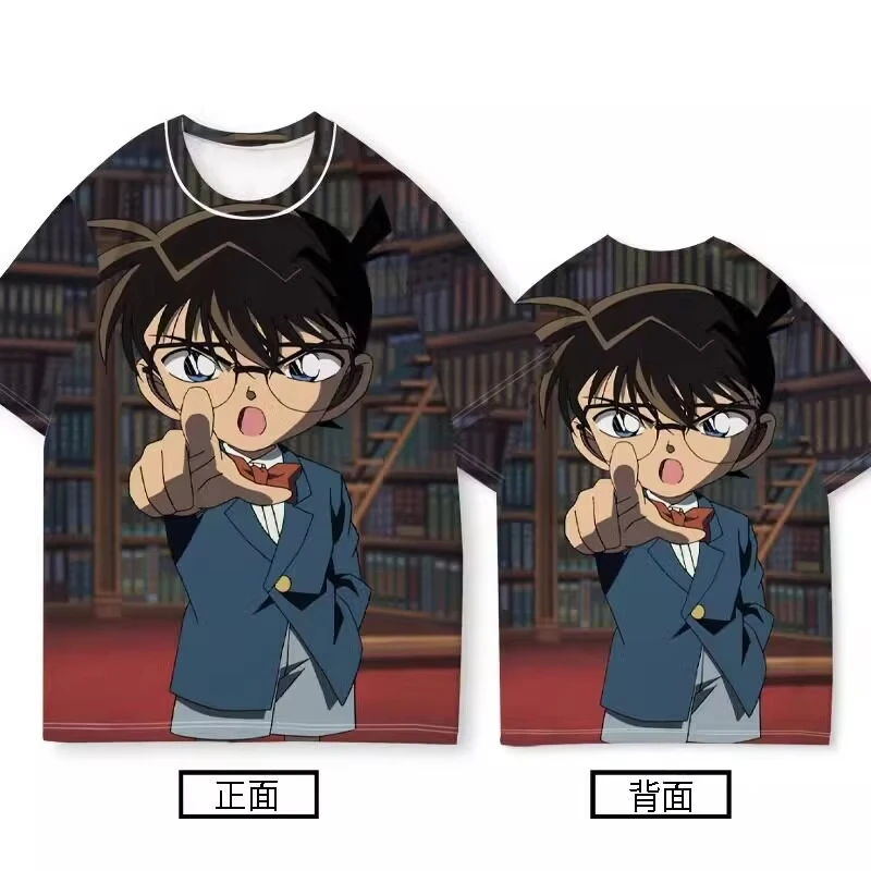 

2026 New Detective Conan T-Shirt, Conan Finger Pointing Scene Anime Full Print Unisex Tee, Casual Streetwear for Kids & Adults